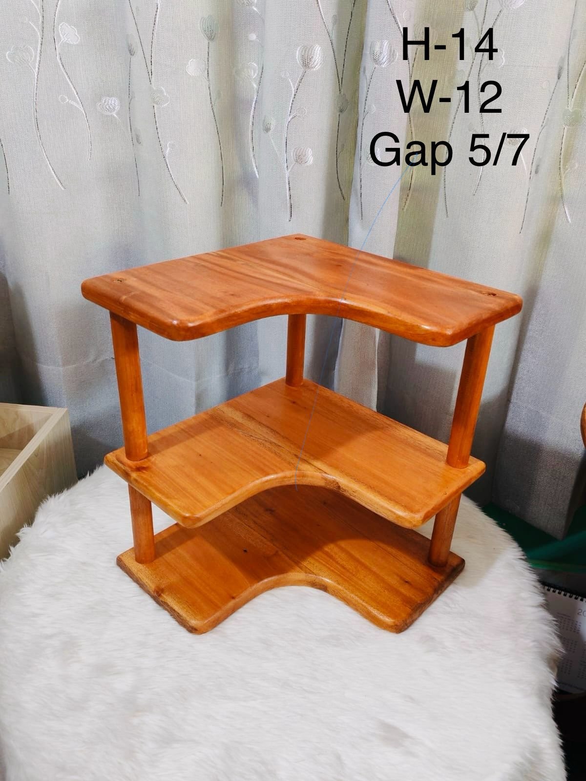 মেহগনি কাঠের চমৎকার কাপ অর্গানাইজার র্যাক/D5