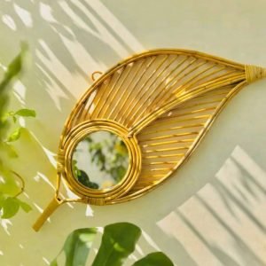 বেতের পাতা ডিজাইন এর ওয়াল মিরর