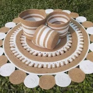 জুট রাগাস সেট – ন্যাচারাল ও স্টাইলিশ হোম ডেকোর